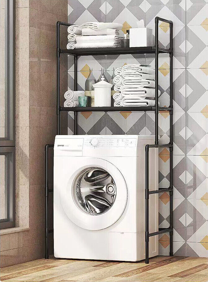 2 Tier Over The Washer Washing Machine Organizer Shelf Storage .