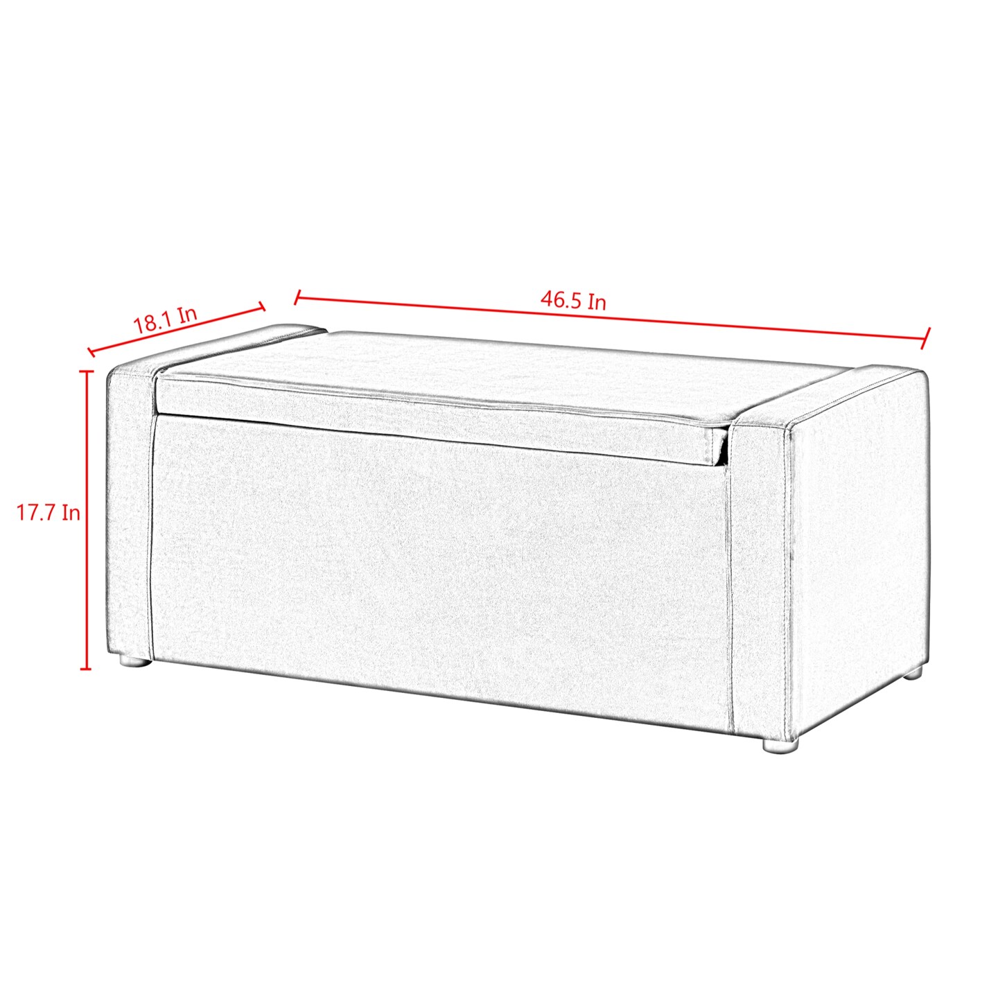 Alejandro Velvet Upholstered Storage Ottoman Bench