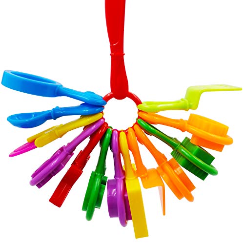 45 Pieces Dough Tools Set for Kids, Various Plastic Molds, Assorted Colors