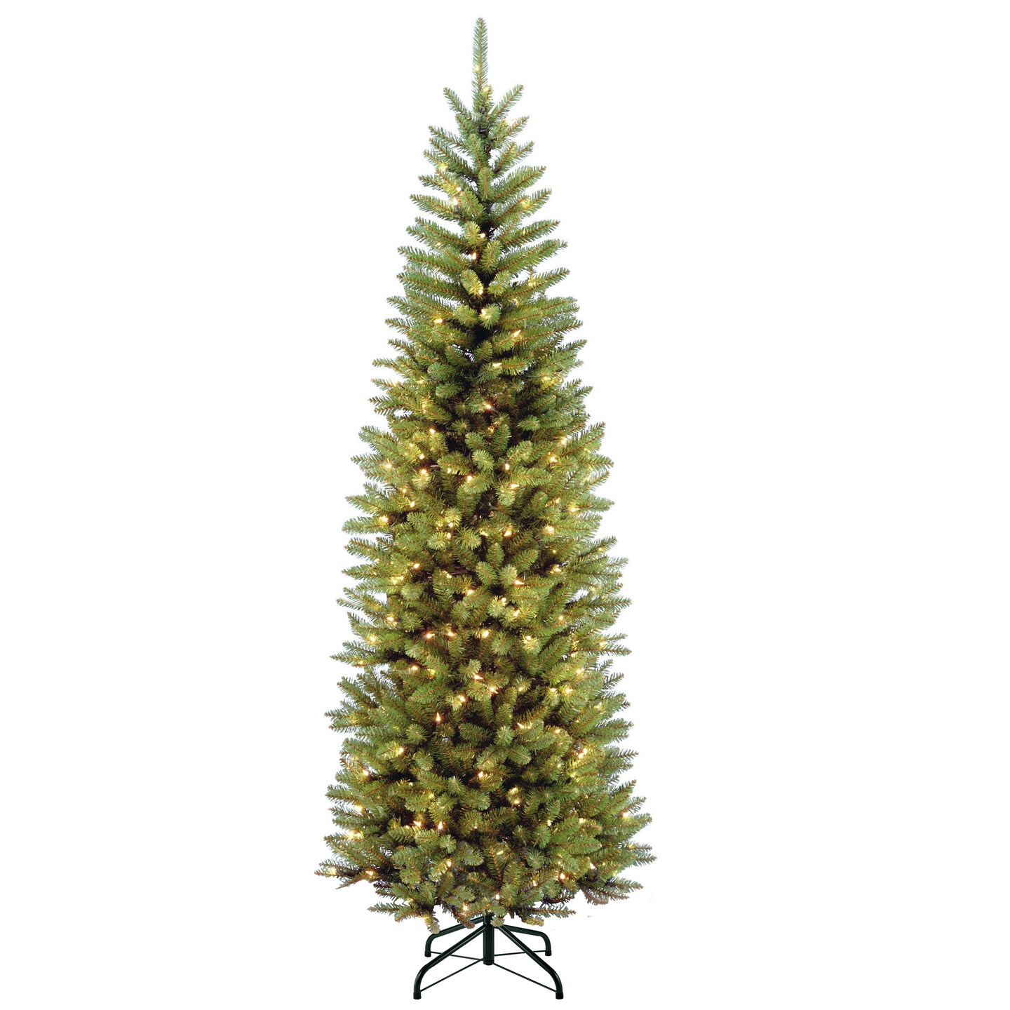 7 1/2&#x27; Kingswood&#xAE; Fir Pencil Hinged Tree with Light Parade RGB LED Lights + PowerConnect&#x2122;