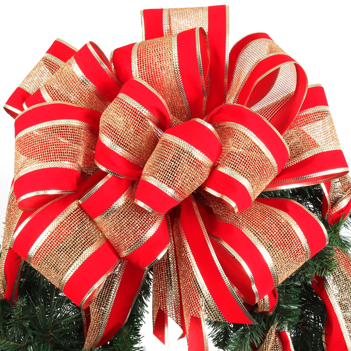 20&#x22; Evergreen Wreath - Lifelike Greenery with Christmas Bow, Perfect for Front Door, Wall &#x26; Mantel D&#xE9;cor - Holiday &#x26; Winter Accent - 2024 Christmas Collection, Floral Home by Artificial Flowers