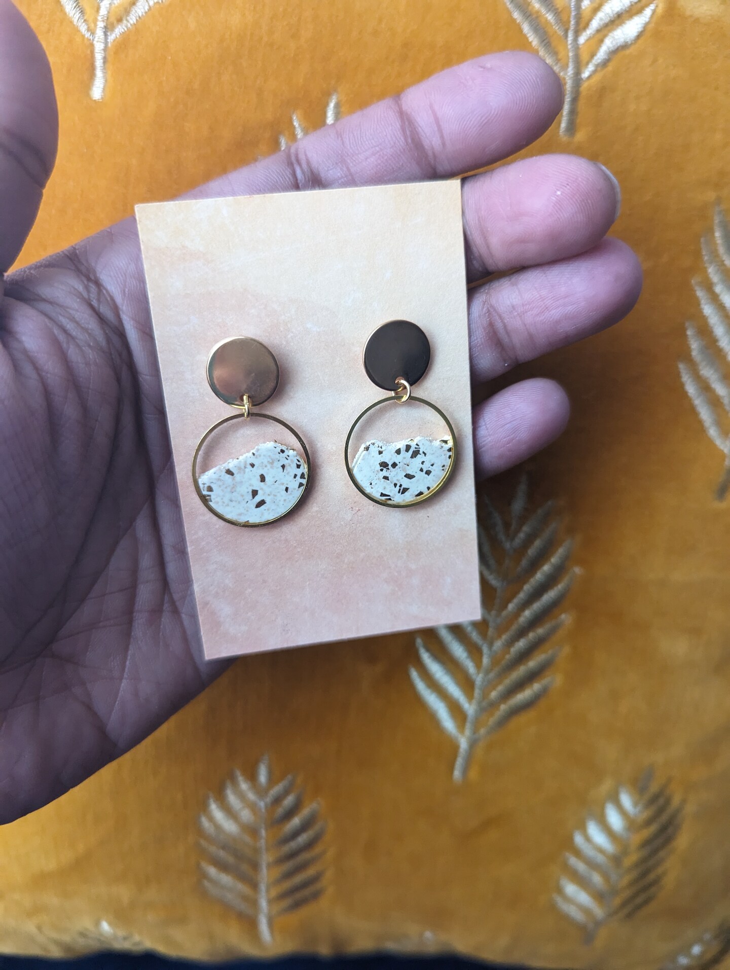 Golden Circle Custom Made Earrings (pick color) | MakerPlace by Michaels