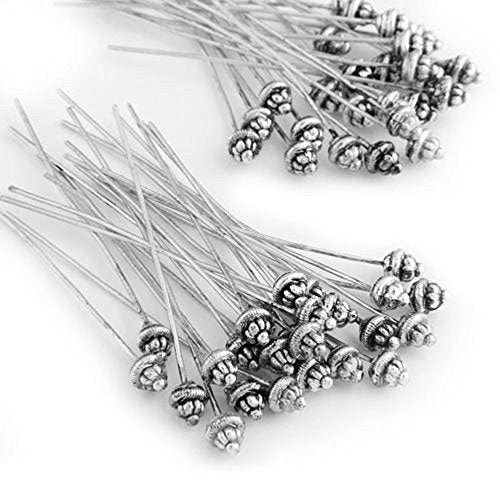 50 Antique Tibetan Bronze Tone 55mm Head Pins Needles Fashion