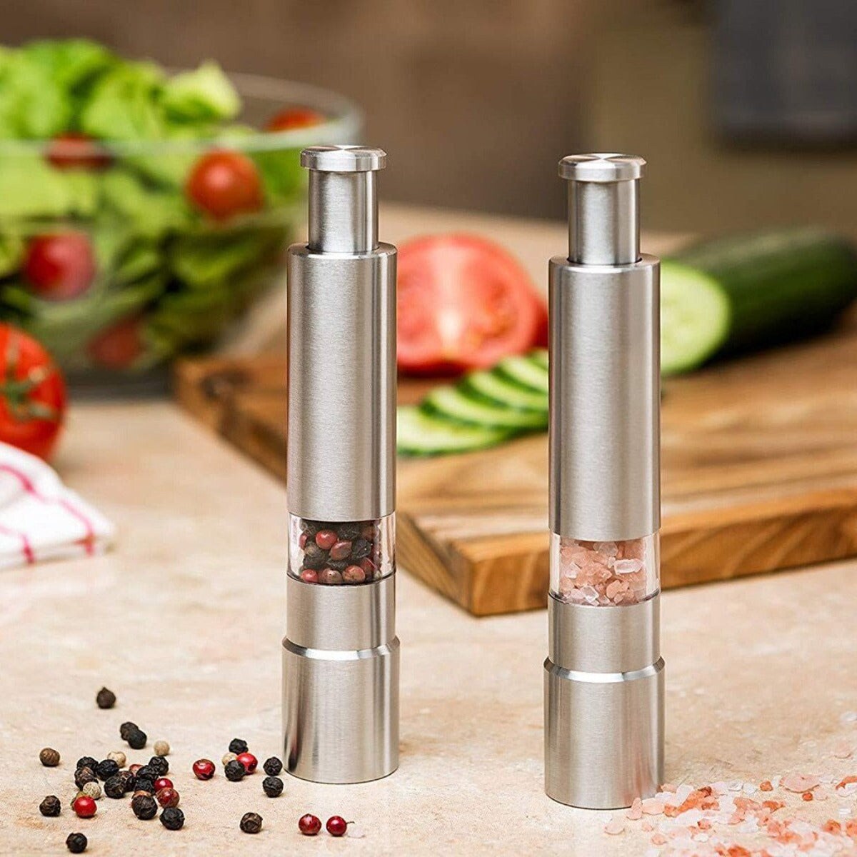 Premium Stainless Steel Salt & Pepper Grinder