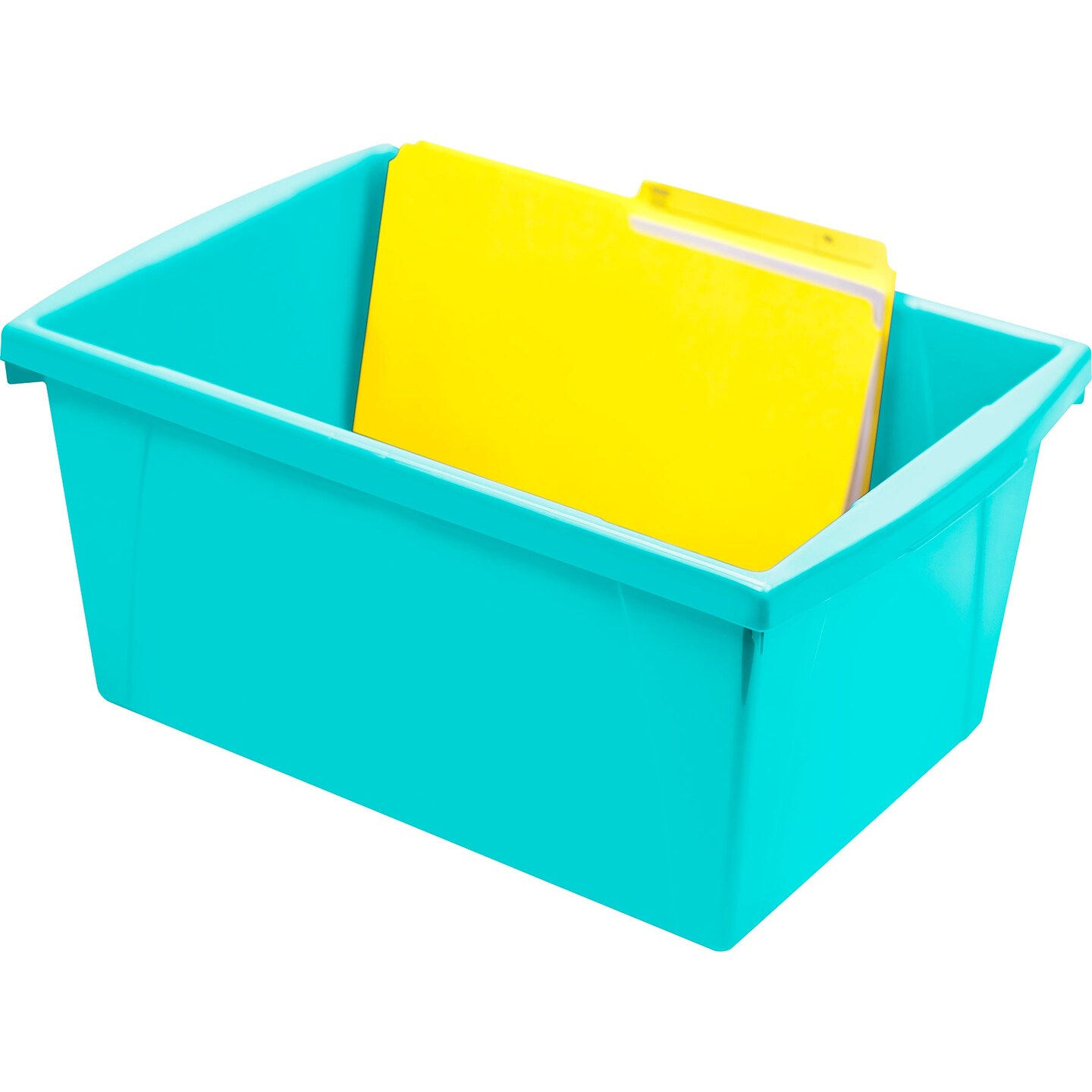 Medium Classroom Storage Bin, Teal, Pack of 2