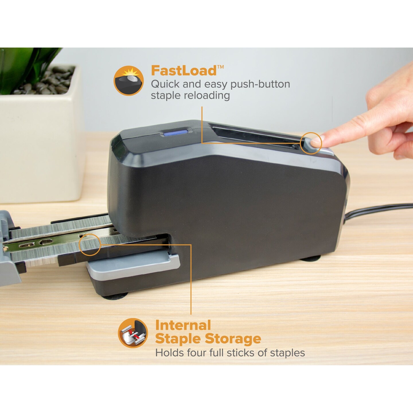 Impulse&#x2122; 30 Sheet Electric Stapler, Black