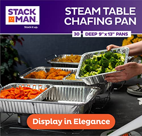 Stock Your Home Disposable 9x13 Aluminum Foil Pans (10 Pack) Half Size  Steam Table Deep Trays