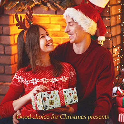 4 Pieces Christmas Scented Candles Gifts Set for Women,Aromatherapy Candles for Home Scented,4.4Oz Soy Wax Jar Candle for Xmas,Brithday Gifts | Christmas Cookie | Apple Fragrance