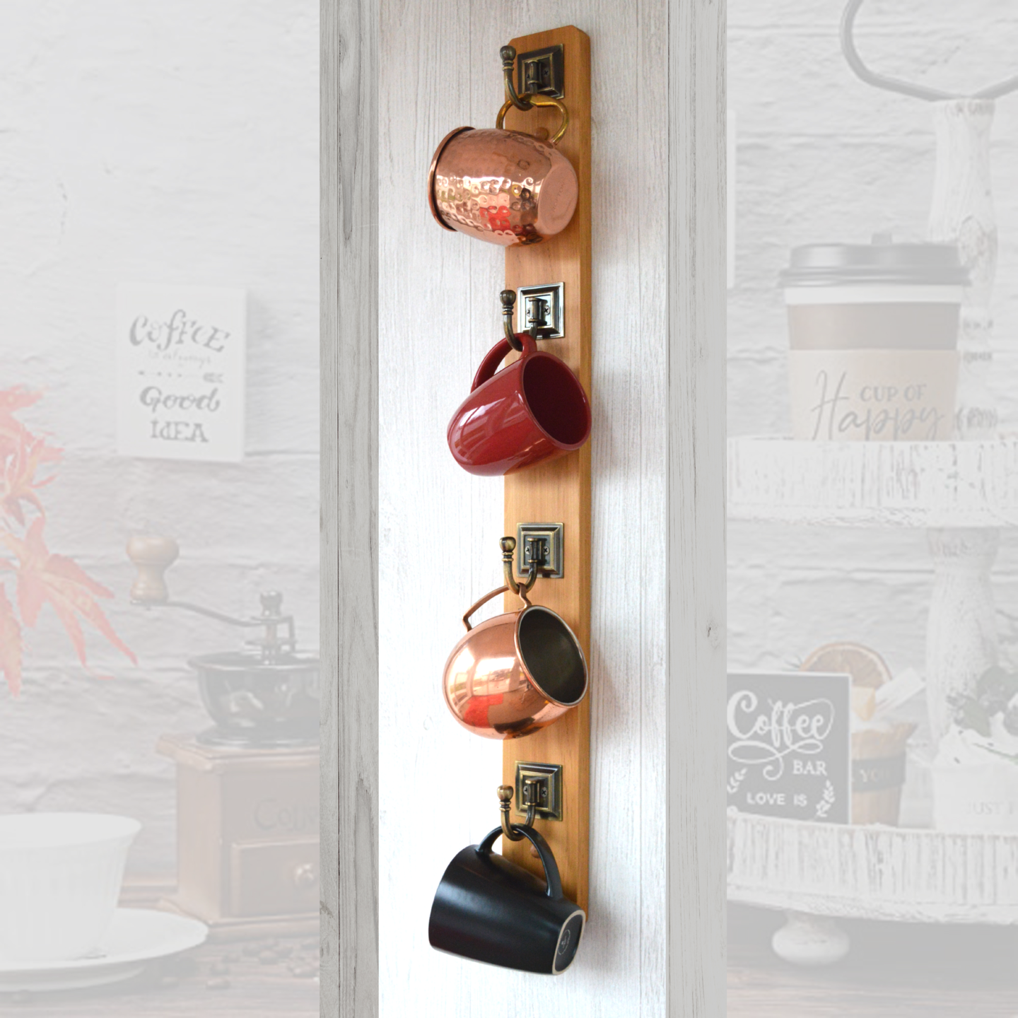 Vertical coffee mug discount rack