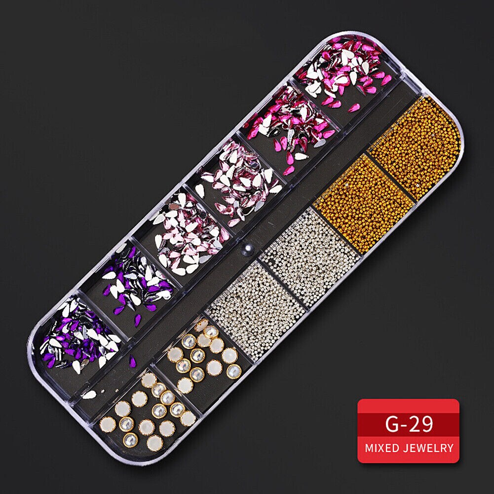 Kitcheniva Nail Art Rhinestones Glitter Crystal Gems