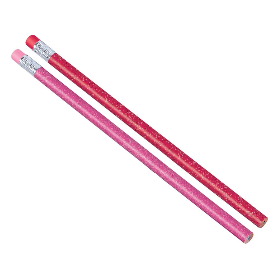 Valentine&#x27;s Day Glitter Pencils, 12ct