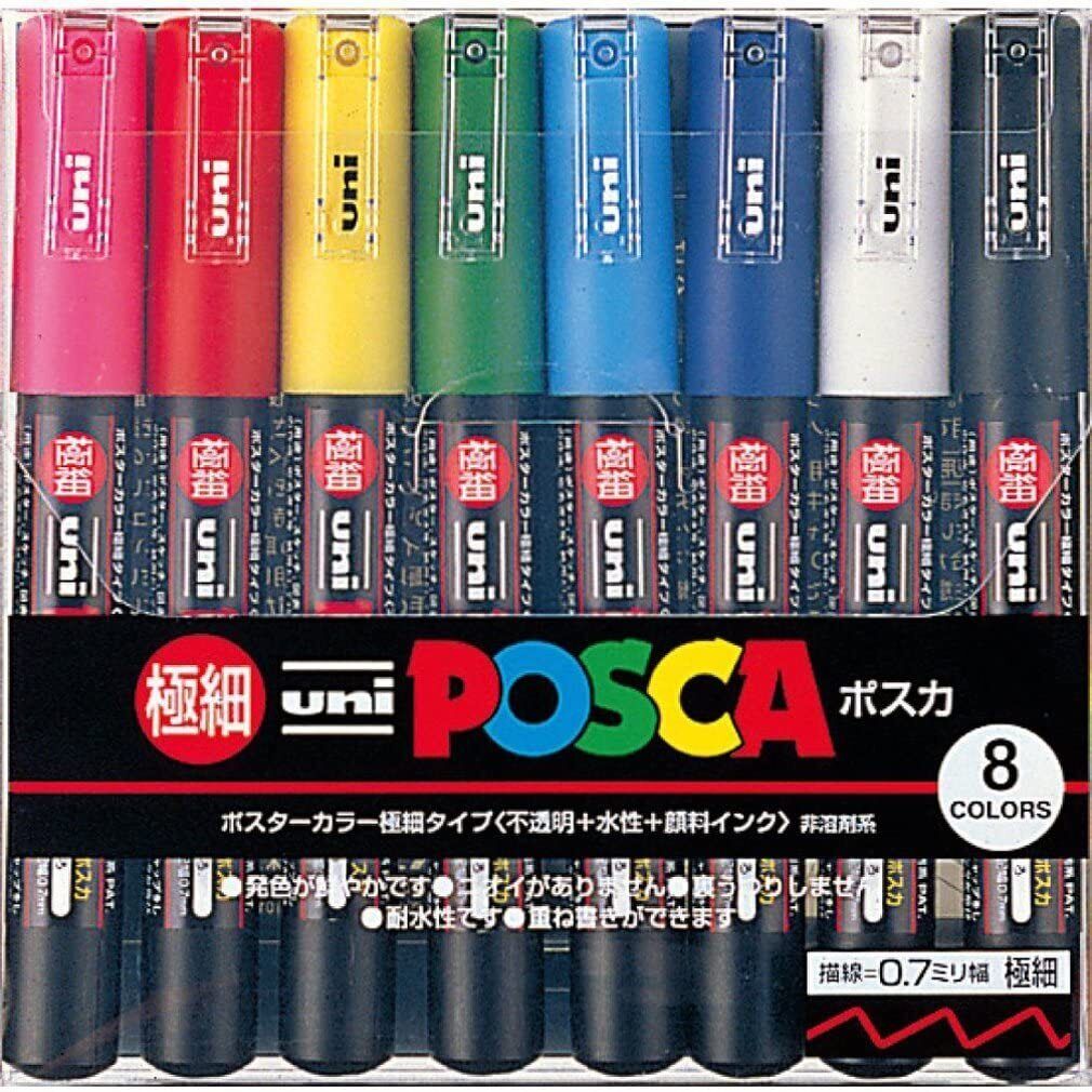 8 Colors Posca Paint Pens Marker Set
