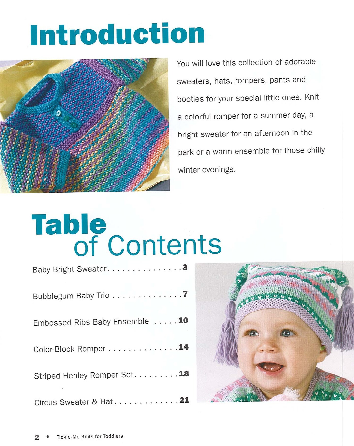 Leisure Arts Tickle Me Knits For Toddlers Knitting Book