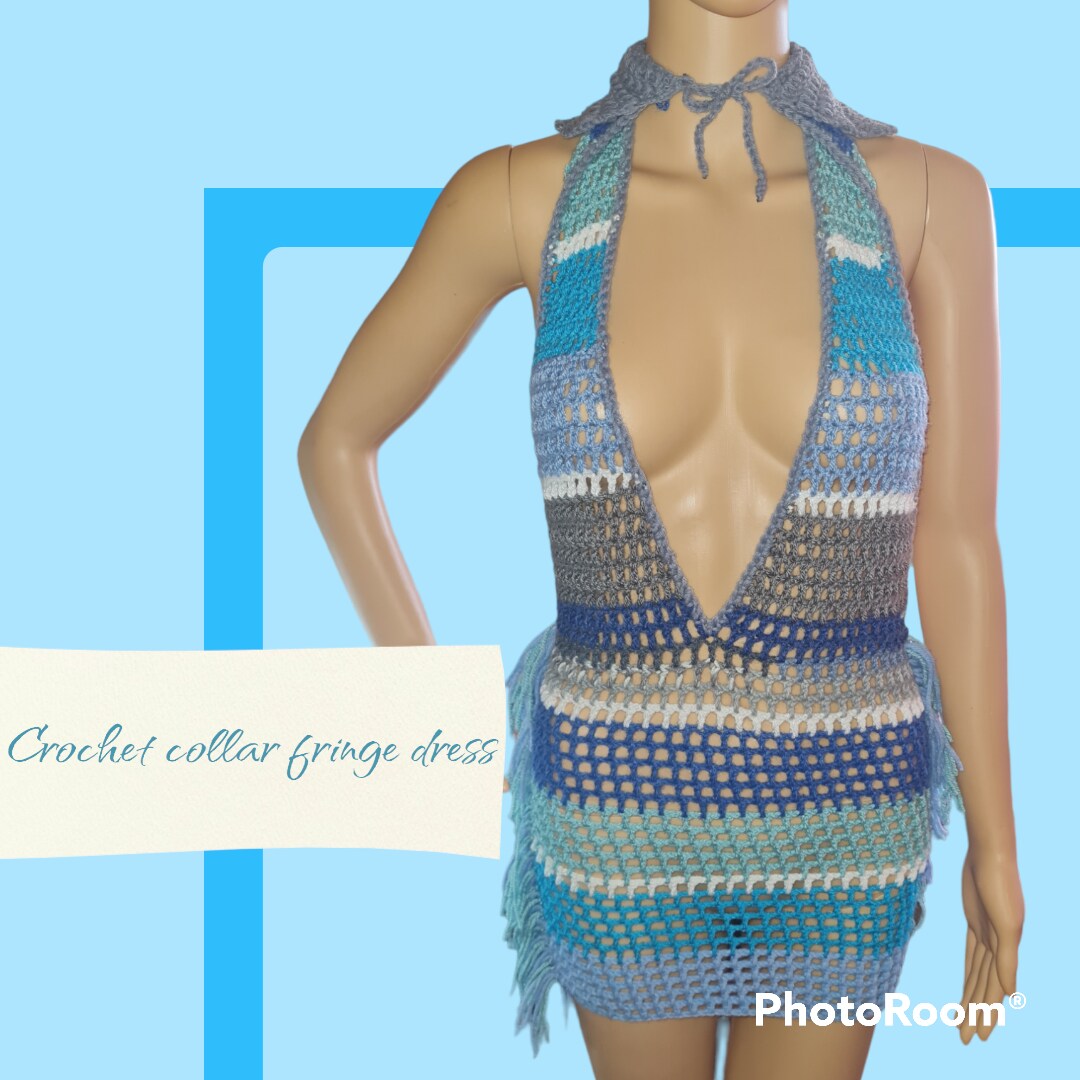 dresses in spring Crochet Fringe Dress  Vamp Boutique