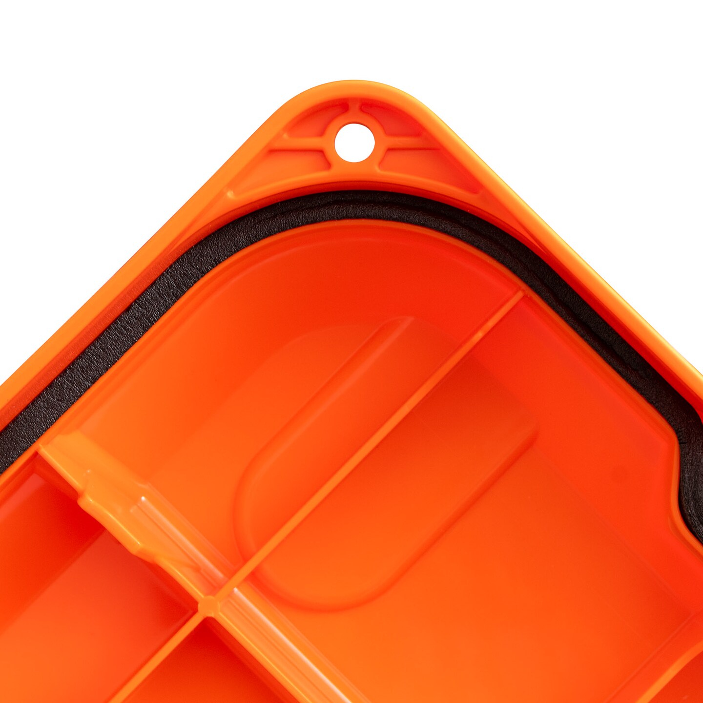 IRIS USA 2 Pack 70Qt/20gal WeatherPro™ Storage Utility Tote Container Box, Black/Orange