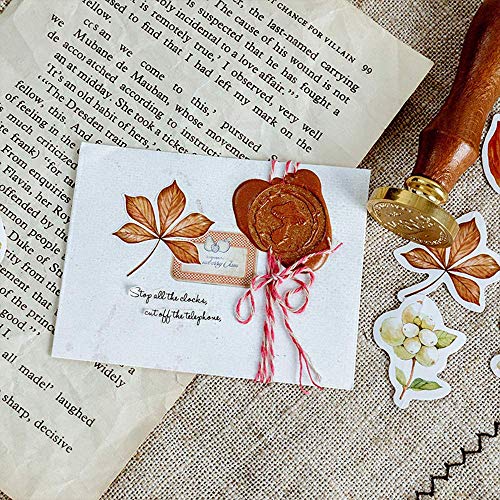 46 Pieces Small Size Fall Scrapbooking Laptop Stickers, Doraking Boxed DIY Decoration Autumn Leaves Stickers for Laptop, Planners, Scrapbook, Suitcase, Diary, Notebooks, Album(Falling Leaves, 46pcs/ Box)