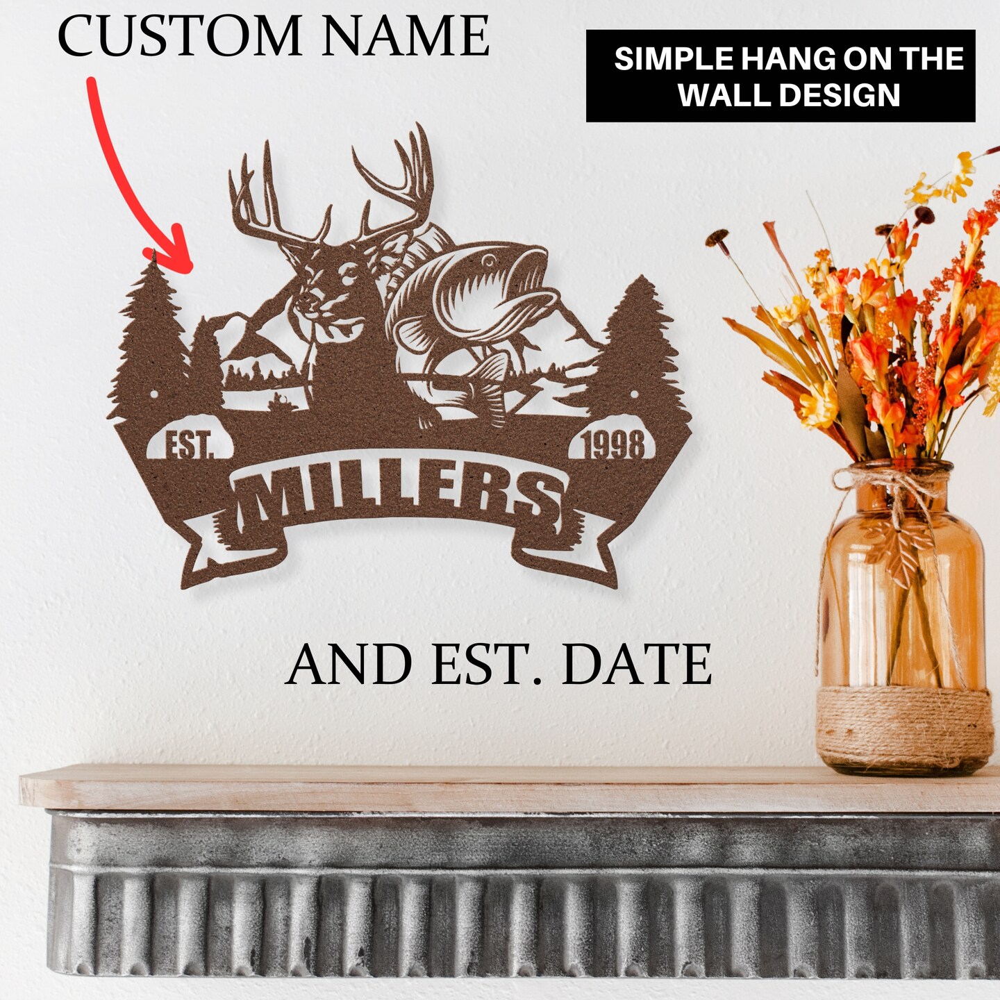 Custom Fishing Sign Fishing Gifts Personalized Sign Fishing Décor