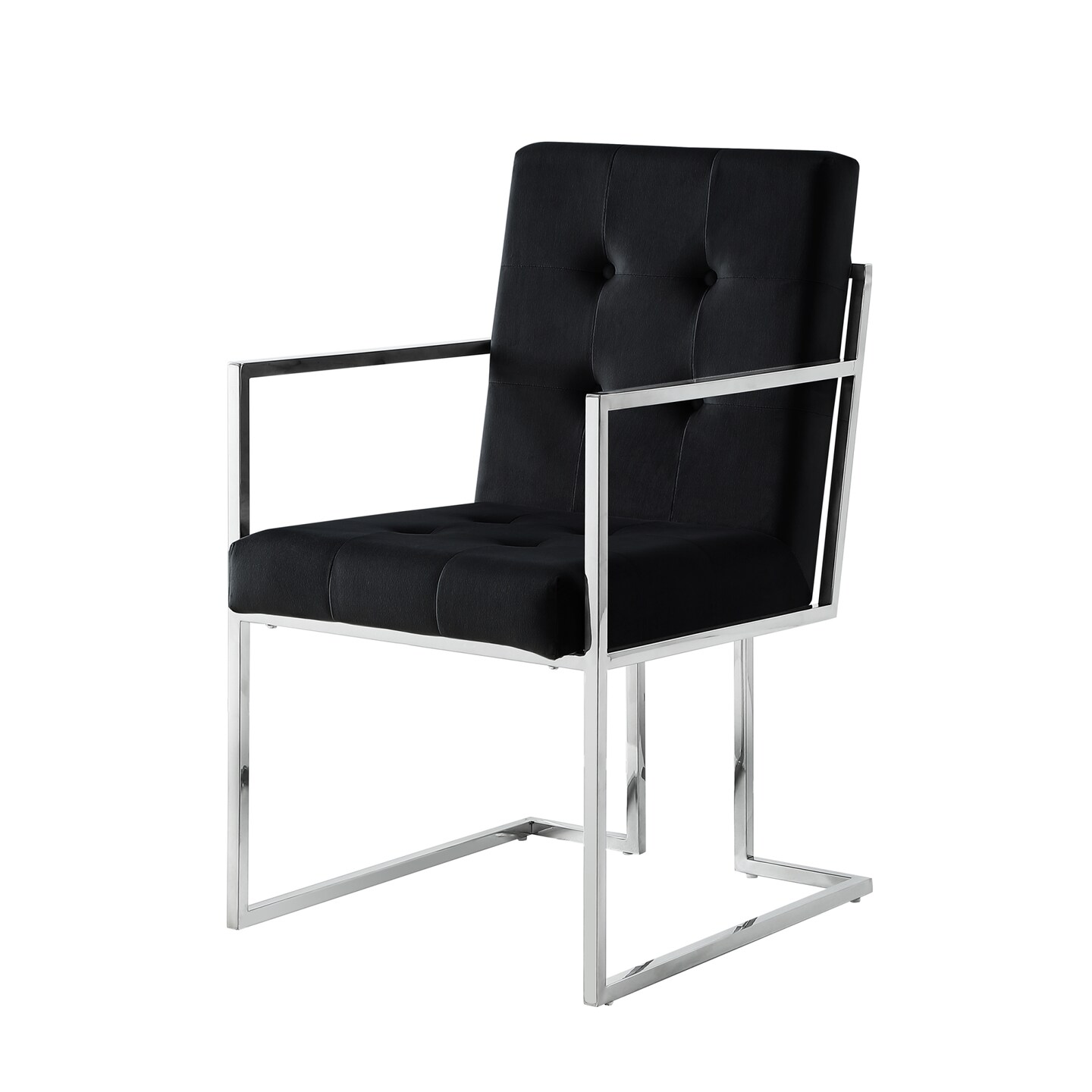 Triniti Velvet/PU Leather Button Tufted Dining Chair (Set of 2)