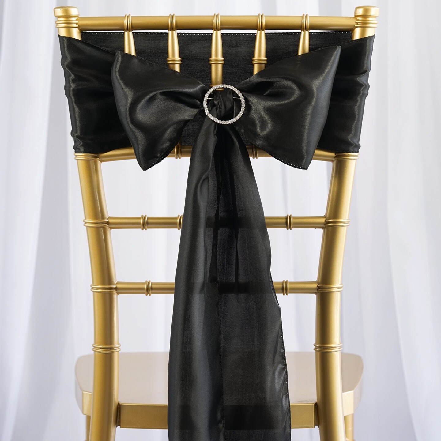 10Pcs Satin Chair Sashes for Wedding Reception Decor