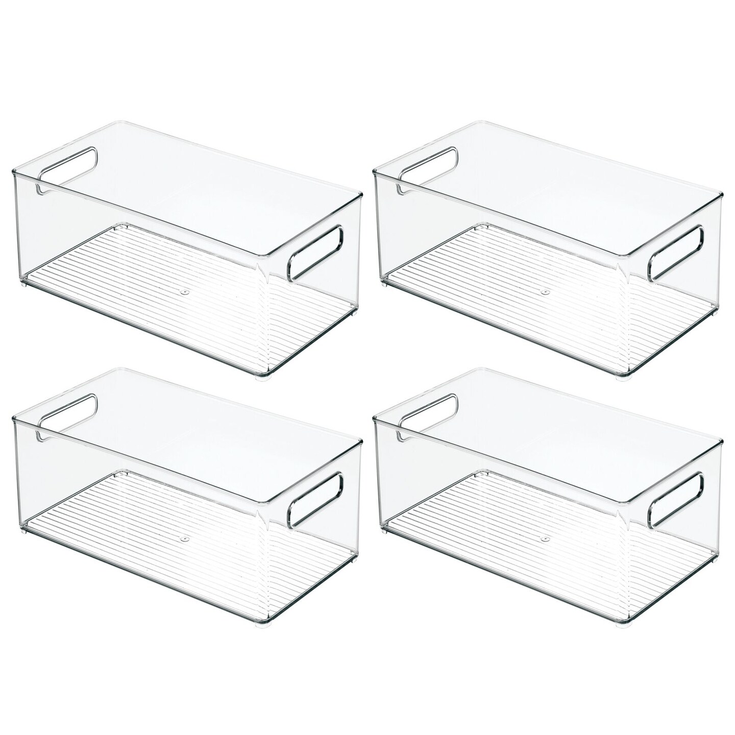 mDesign Plastic Home Closet Storage Organizer Bin with Handles