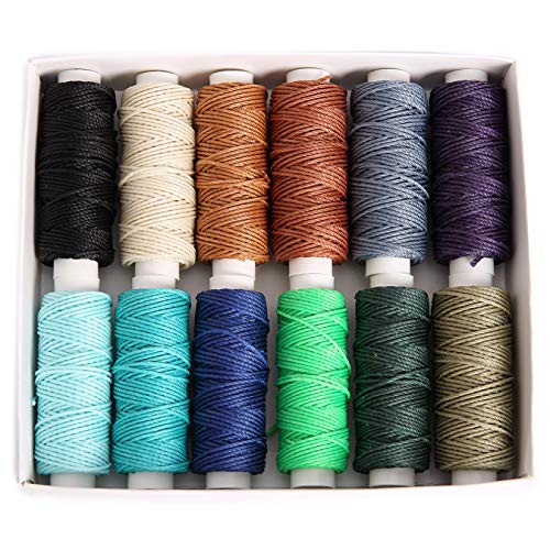  Waxed Polyester Cord, Wax String - 12 Colors Wax