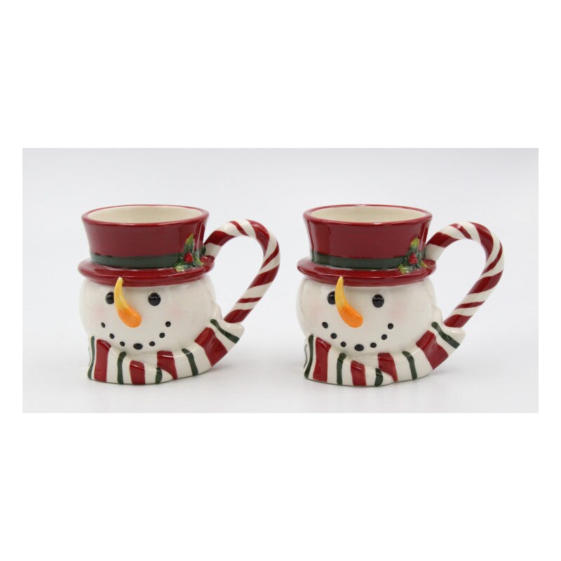 Christmas Decor Snowman Mug (Set of 2) Coffee Mug Gift Idea For Any Occasion