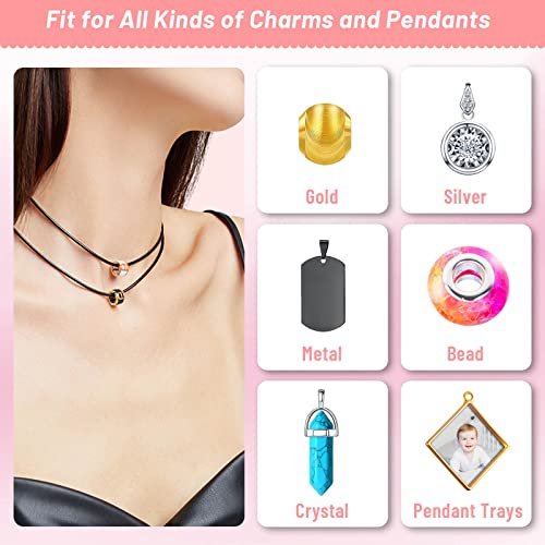 50 Pieces Necklace String Rope with Clasp, 24 Inch Waxed Cotton Cord Necklace Bulk for Charms Pendants, Bracelets, Necklaces, Jewelry Making Supplies and Beading Supplies
