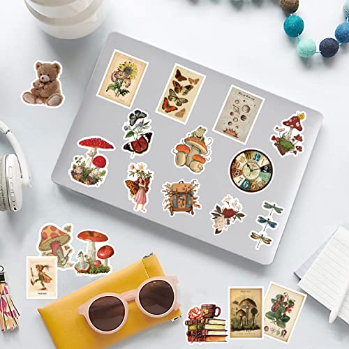300 Pieces Vintage Stickers, Aesthetic Stickers for Scrapbook Journaling Water Bottles Laptop, Scrapbooking Supplies Kit, Cottagecore Waterproof Vinyl Bullet Junk Journal Stickers for Adults