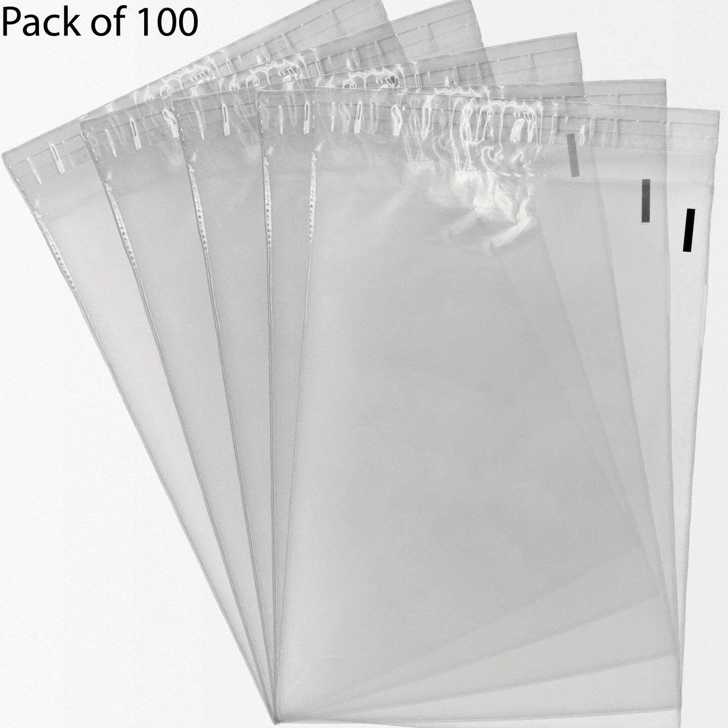 Self Sealing Clear Plastic Poly Bags | Suffocation Warning Bags ...