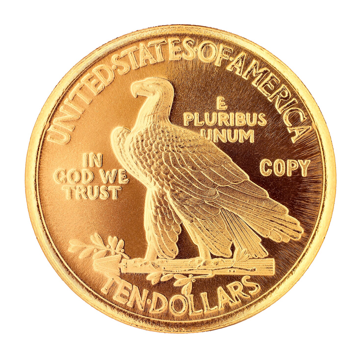 Tribute to America&#x27;s Most Beautiful Coins - $10 Indian Head Gold Piece 1907-1933 Replica Coin