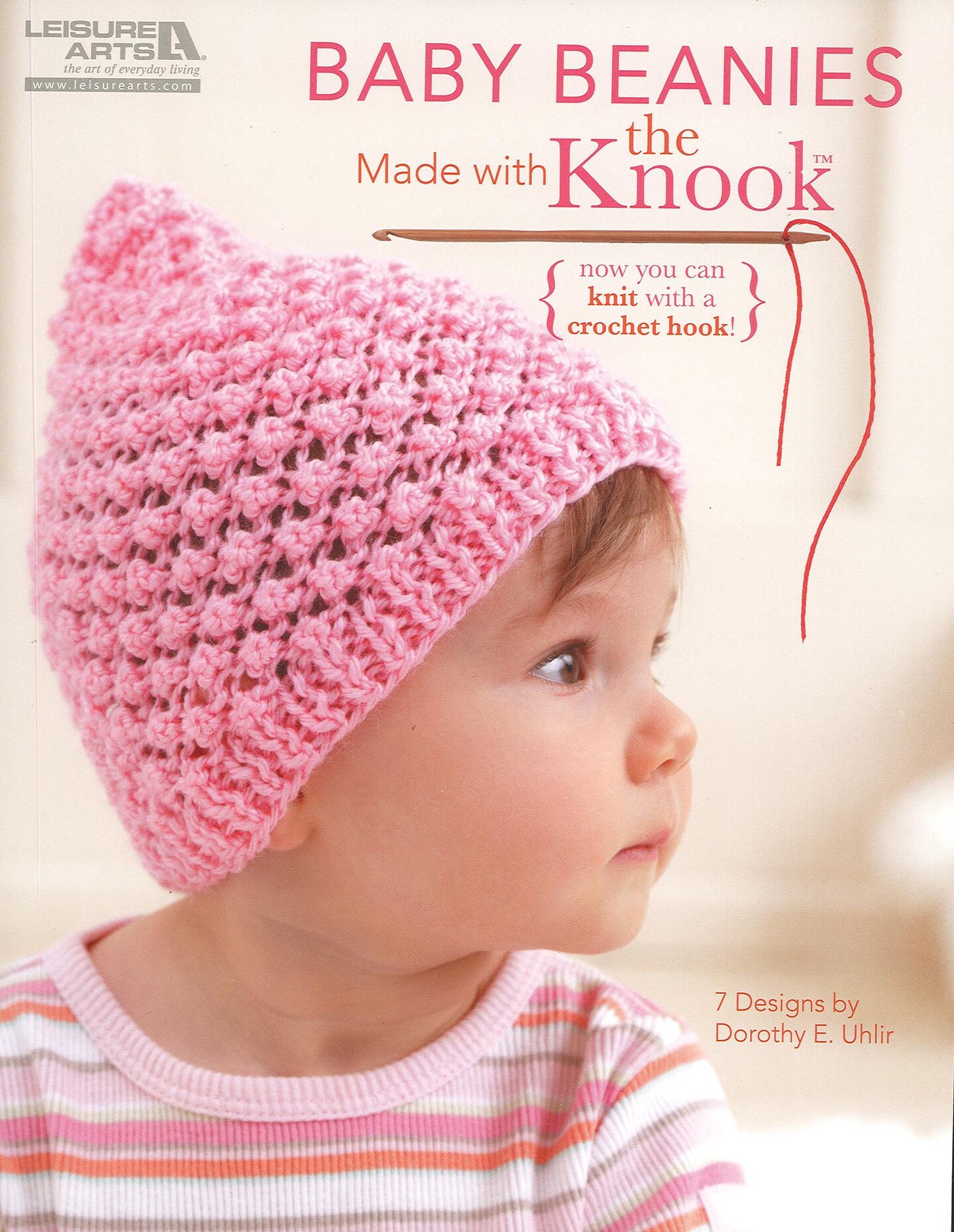 Leisure Arts Baby Beanies Made with Knook Knitting Book