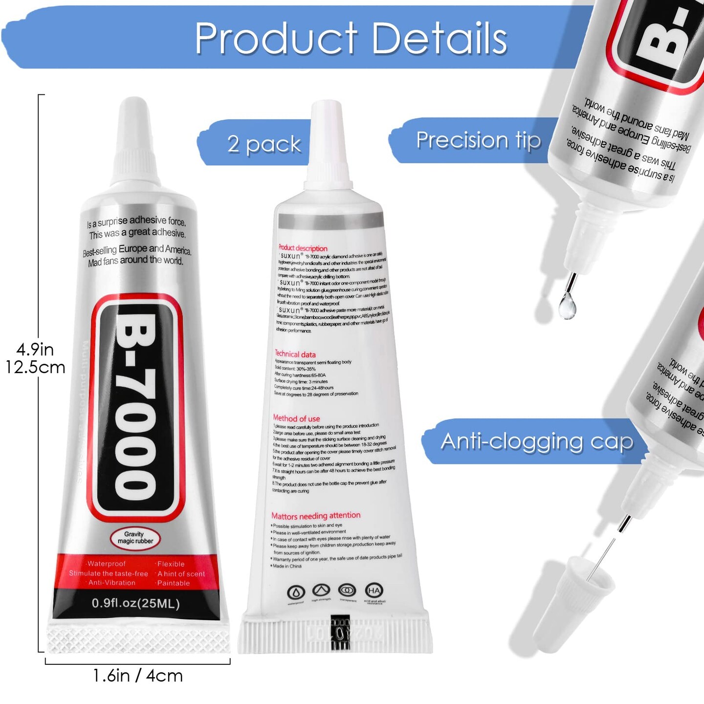 B-7000 Glue Clear for Rhinestone Crafts Review 