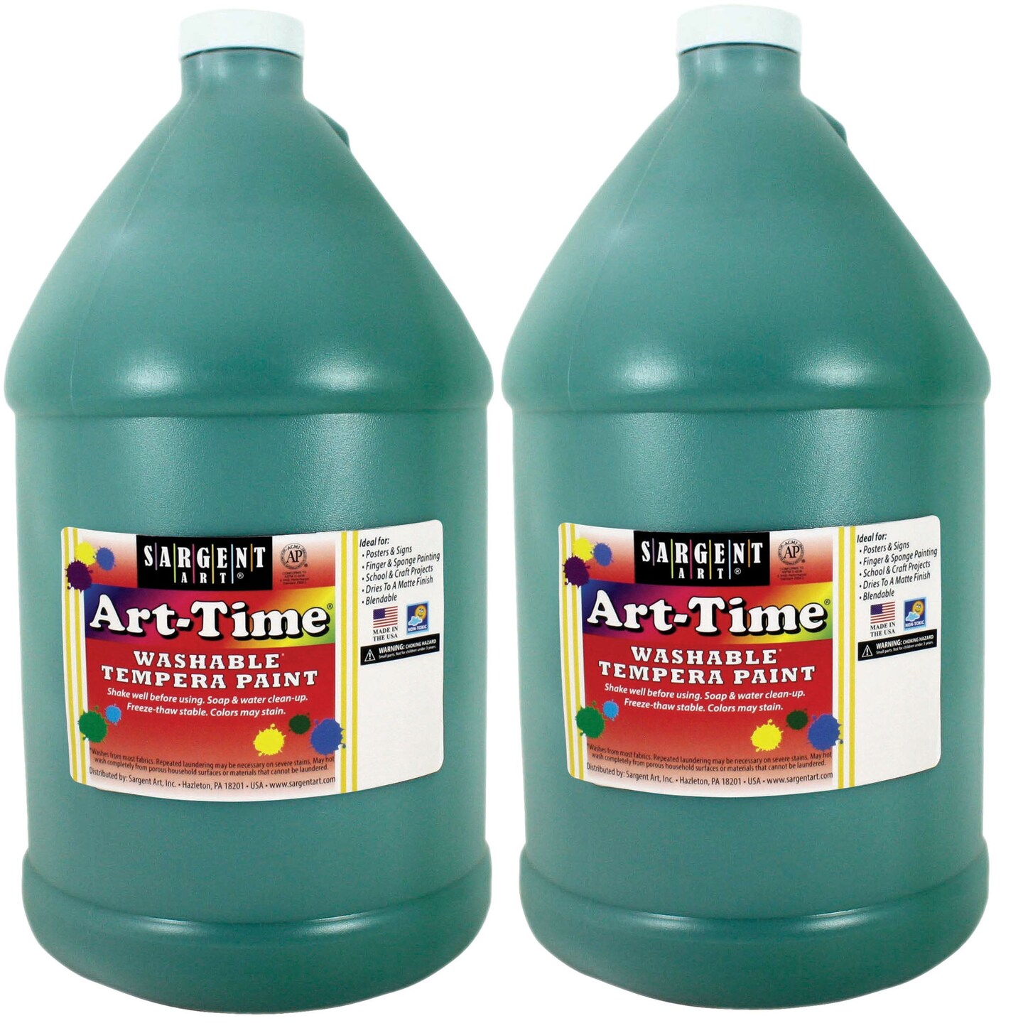 ArtTime® Washable Tempera Paint, Green, Gallon, Pack of 2 Michaels