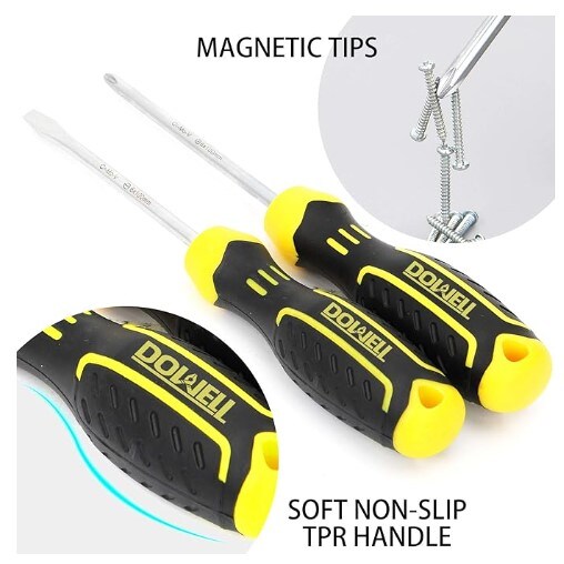 10 Piece Mini Portable Tool Kit,Home Repair Hand Tool Kit with Plastic Tool Box Storage Case