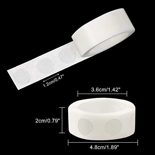 1500 Pieces Point Dots Balloon Glue Removable Adhesive Point Tape, 15 Rolls Double Sided Dots Stickers for Craft Wedding Decoration