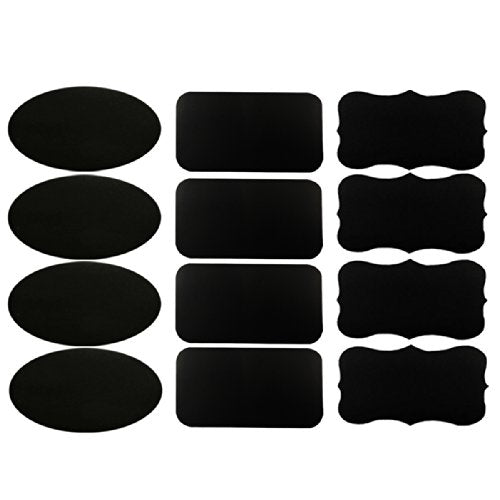 Wrapables Oval/Rectangle/ Fancy Rectangle Chalkboard Labels/Stickers, 2.5 x 1.75 Inch, Set of 48