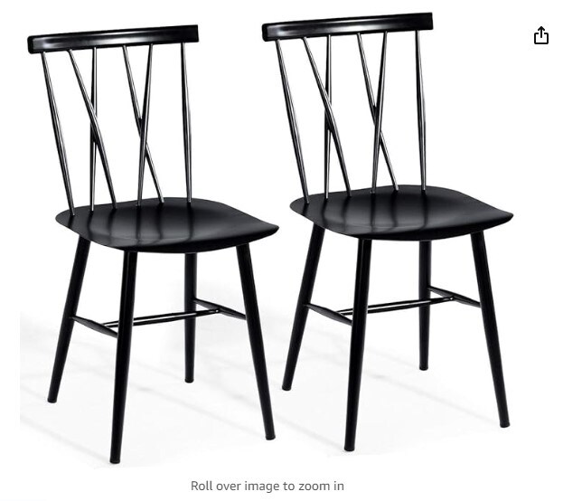 Black farmhouse chairs online metal