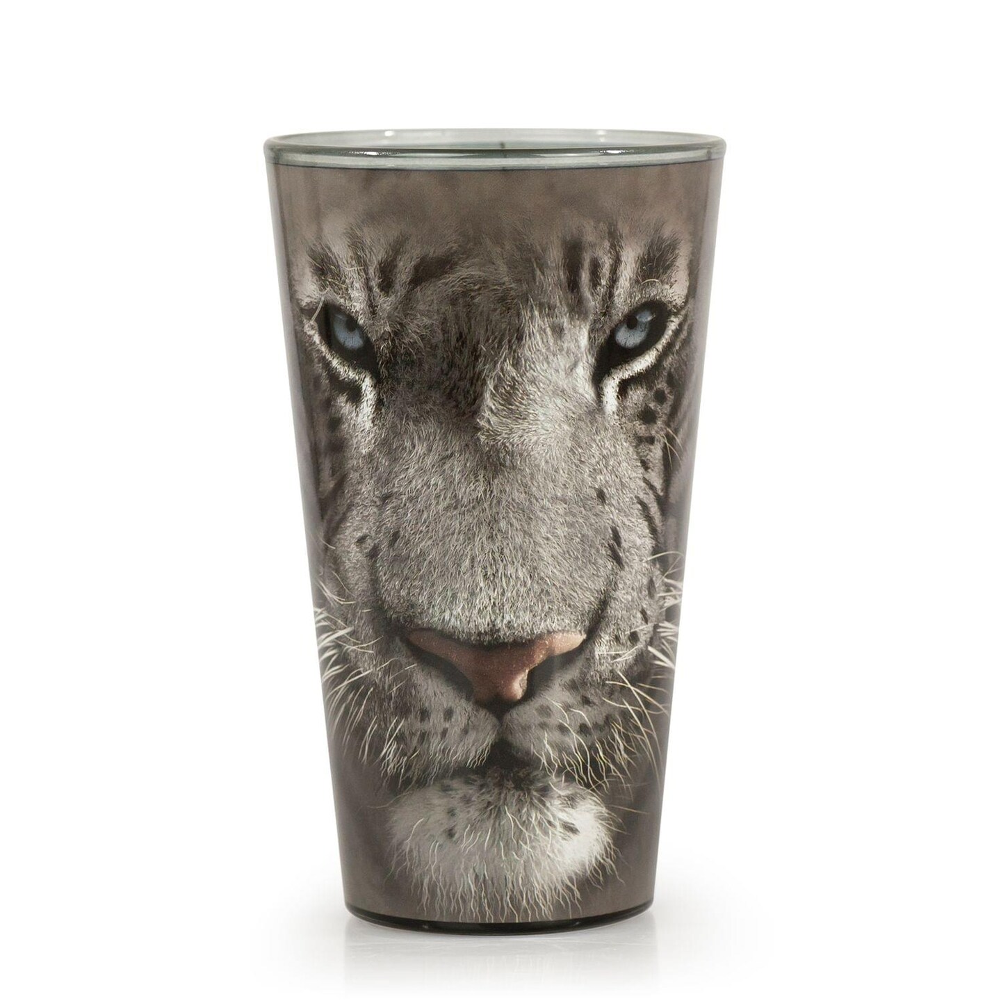 White Tiger Collectible Animal Print Glass | White Tiger 16-Ounce Pint Glass