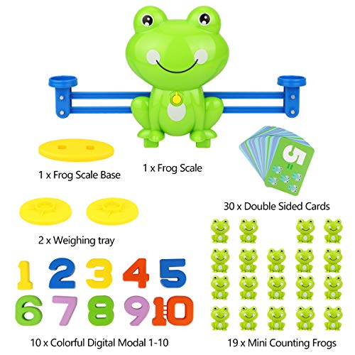 Valentines for Preschoolers Frog Balance Counting Toys for Boys &#x26; Girls Educational Number Toy Fun Children&#x27;s Gift STEM Learning Age 3+ (63 PCS)