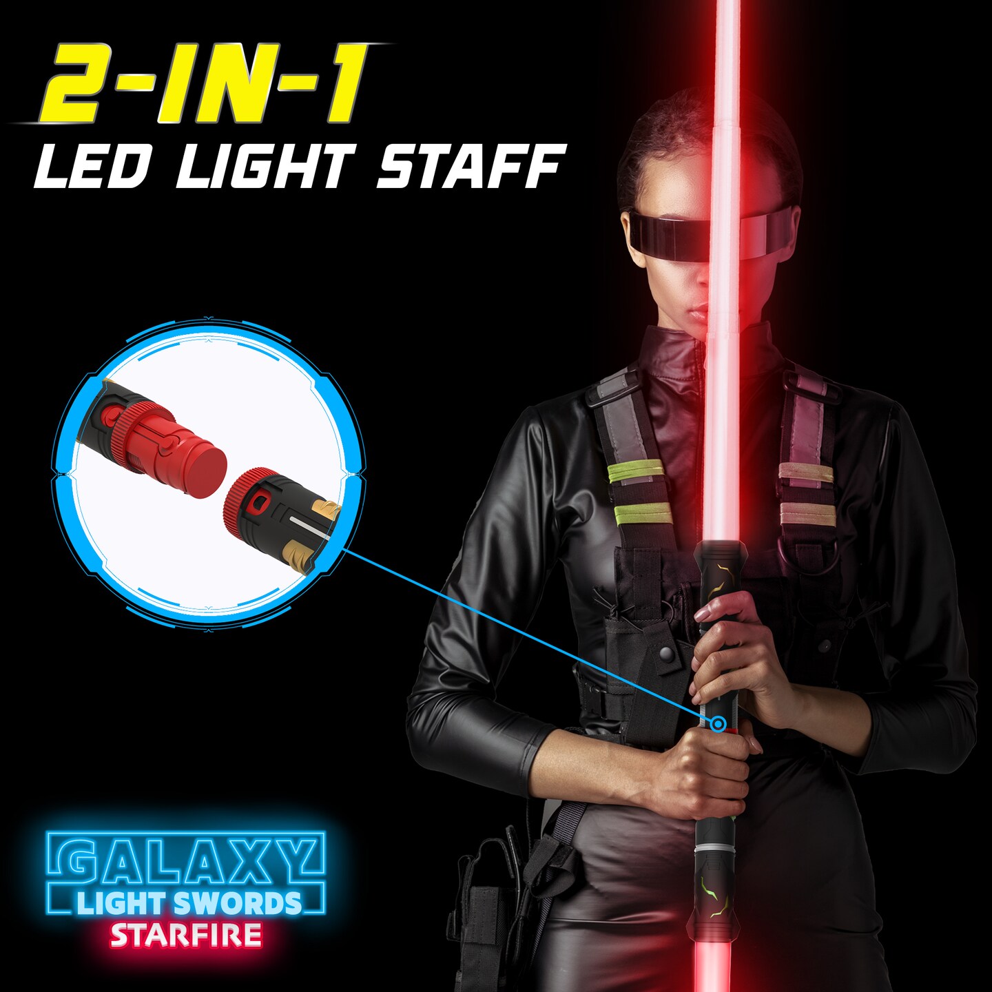 USA Toyz Starfire Galaxy Light Up Saber for Kids or Adults