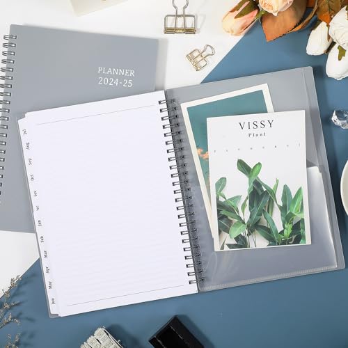 Academic Planner 2024-2025, Weekly and Monthly Planner, Jul. 2024 - Jun. 2025, 6.25&#x22; &#xD7; 8.3&#x22;, Tabs, Inner Pocket, Strong Twin-Wire Binding, Improving Your Time Management Skill