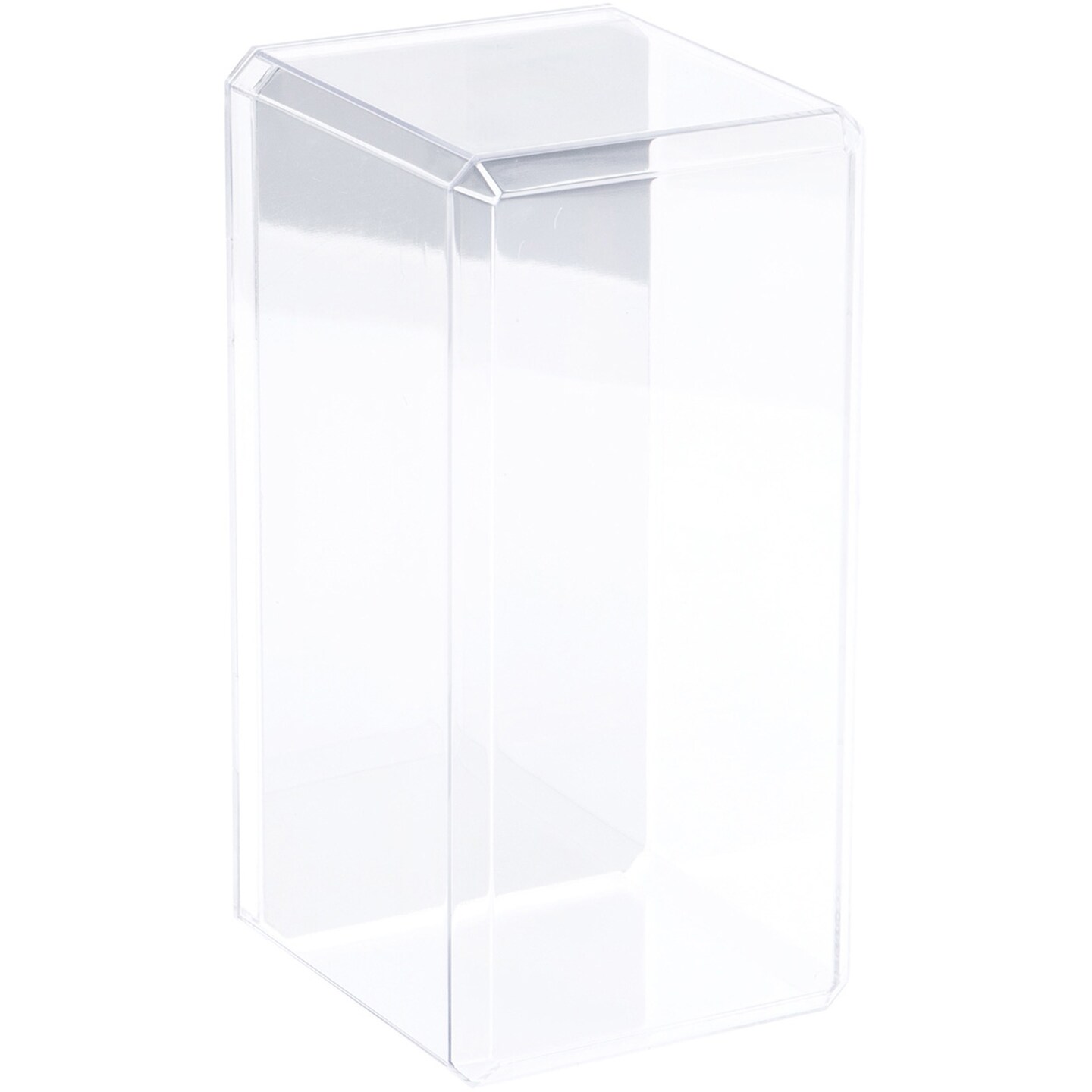 Pioneer Plastics 094C Clear Plastic Beveled Edge Display Case, 4.375" W