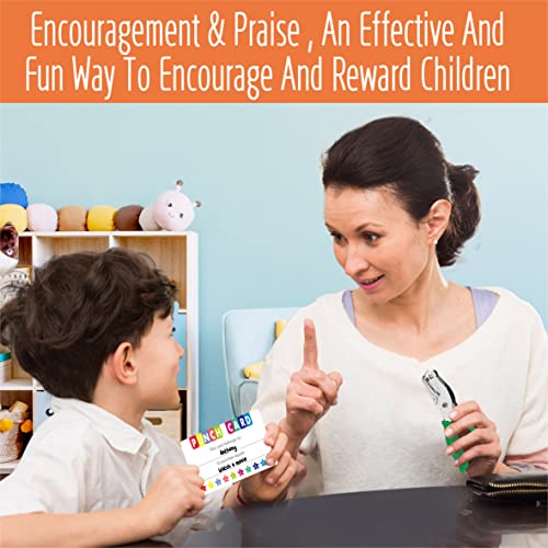 102 Pieces Punch Cards, Star Shaped Incentive Reward Cards Business Size Student Award Cards Boost Creativity &#x26; Skills Development for Business, Classroom, Kids Behavior, Students, Teachers, 3.5&#x201D; x 2&#x201D;