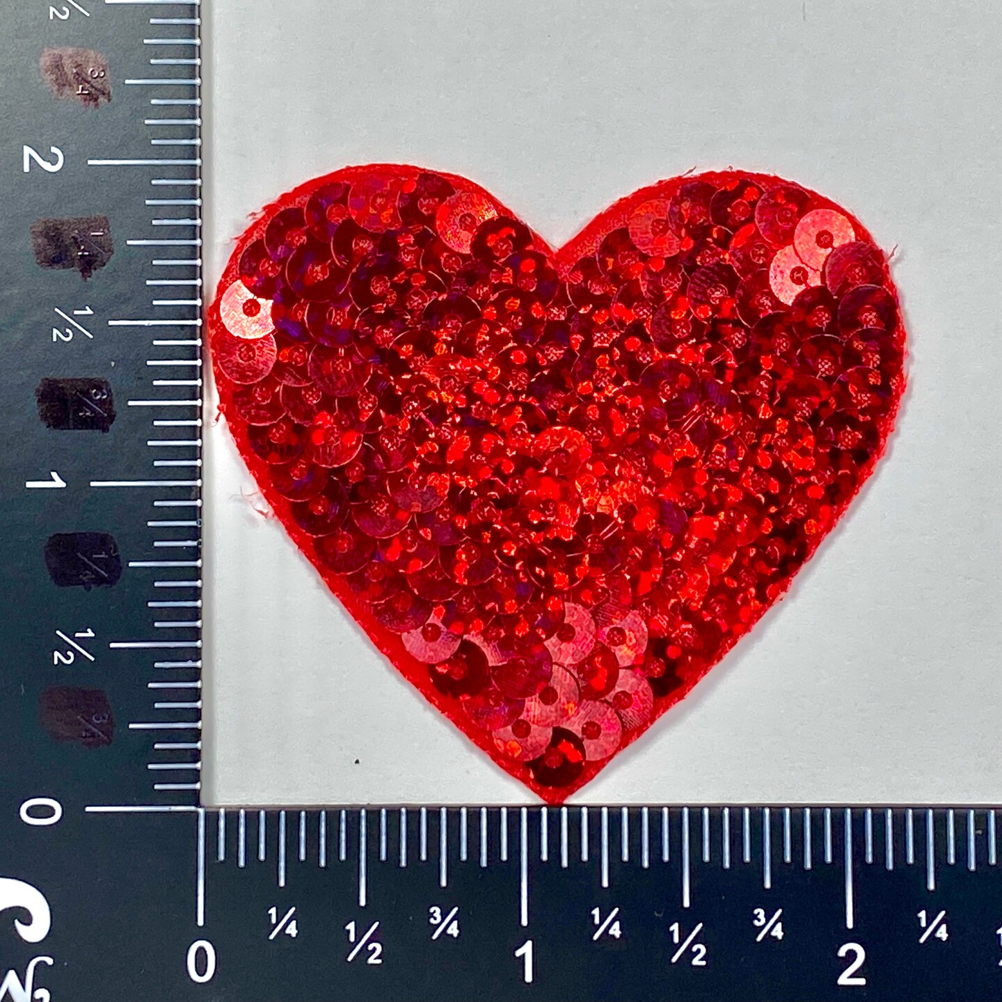 2&#x22; Sequin Heart, Iron on Patch