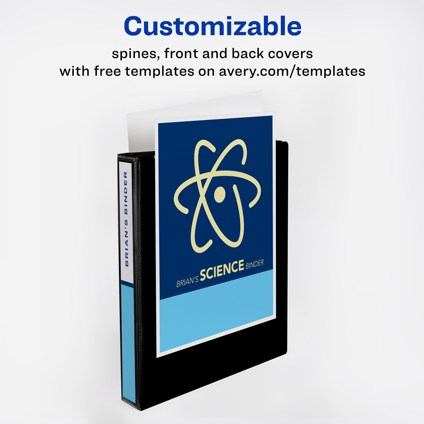 Avery Show Off View Binder Multipack, 1 Inch 3 Ring Binder, Assorted Colors, 4 Pack (12789)