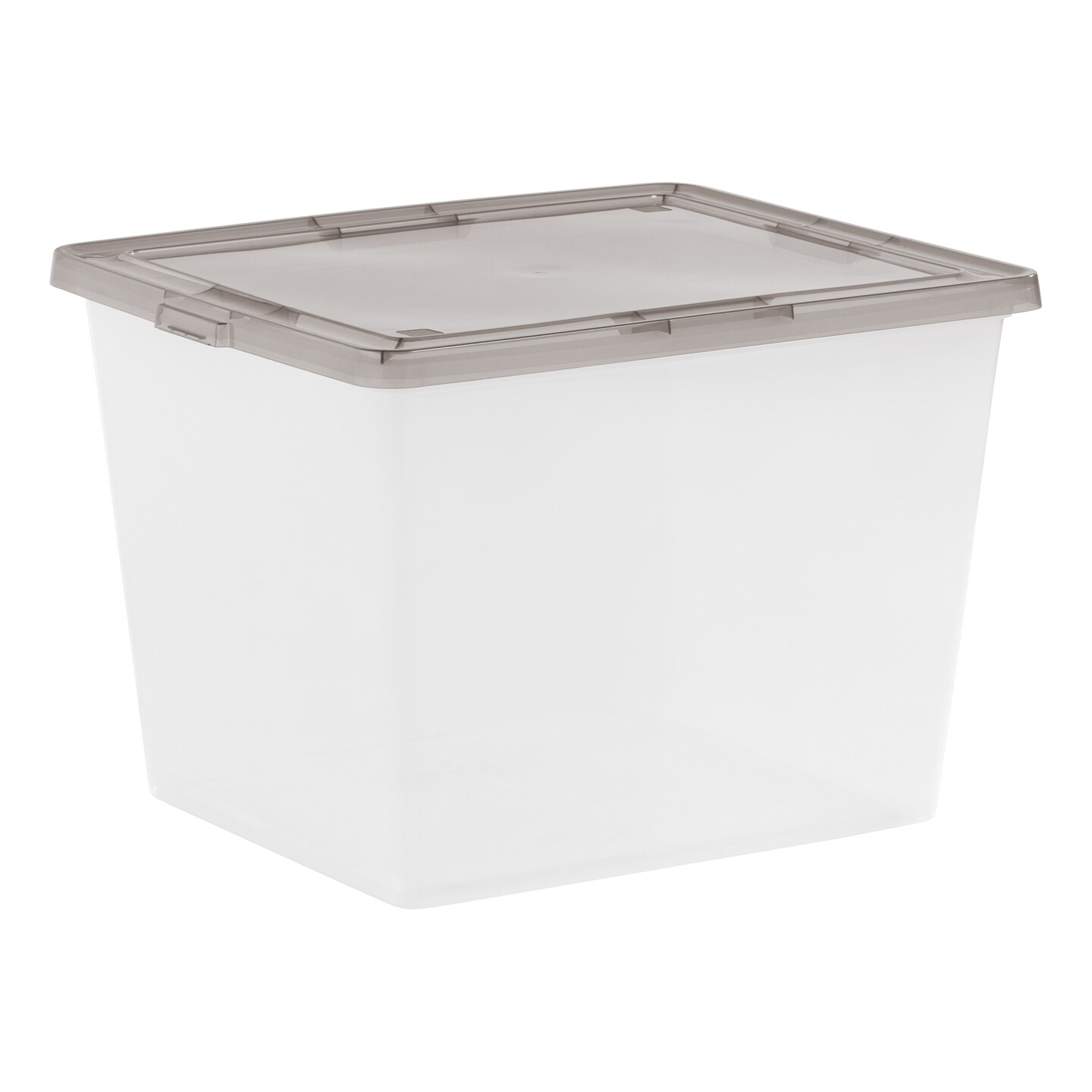 IRIS USA 36 Quart Snap Top Plastic Storage Bin, 6 Pack