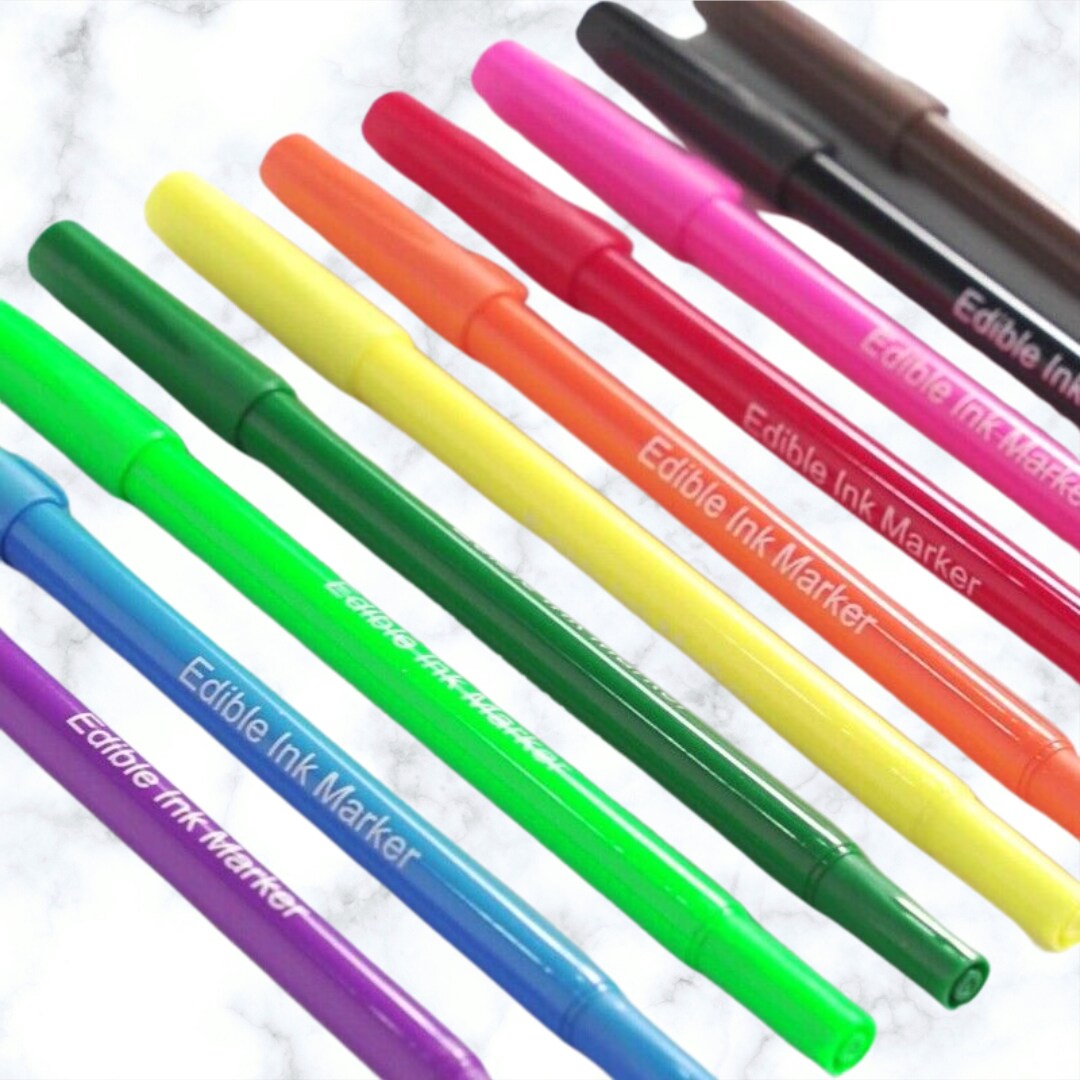 10 PCS Food Coloring Marker Double Sided Food Coloring Pen with Fine &#x26; Thick Tip