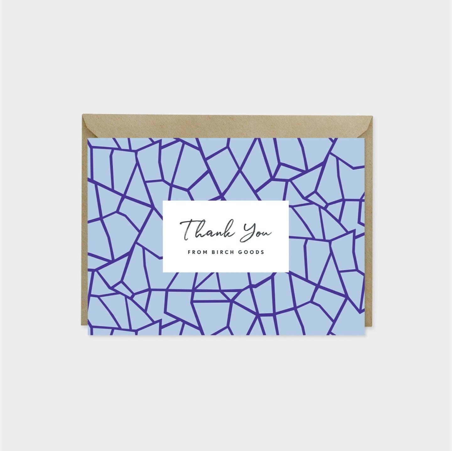 Pattern Thank You Card X, Designer Thank