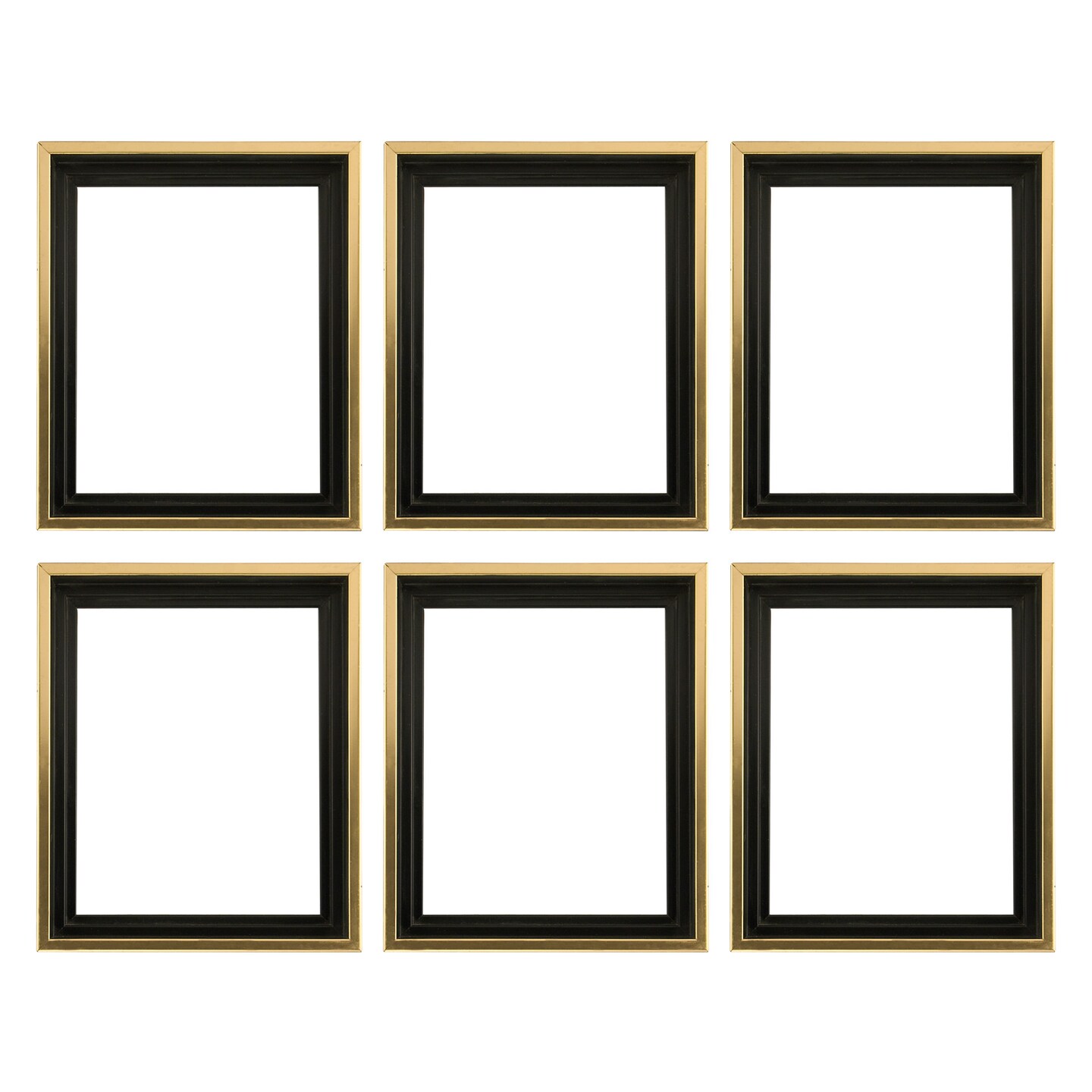 Creative Mark Illusions Floater Canvas Frame, Black and Gold, 3/4 in ...