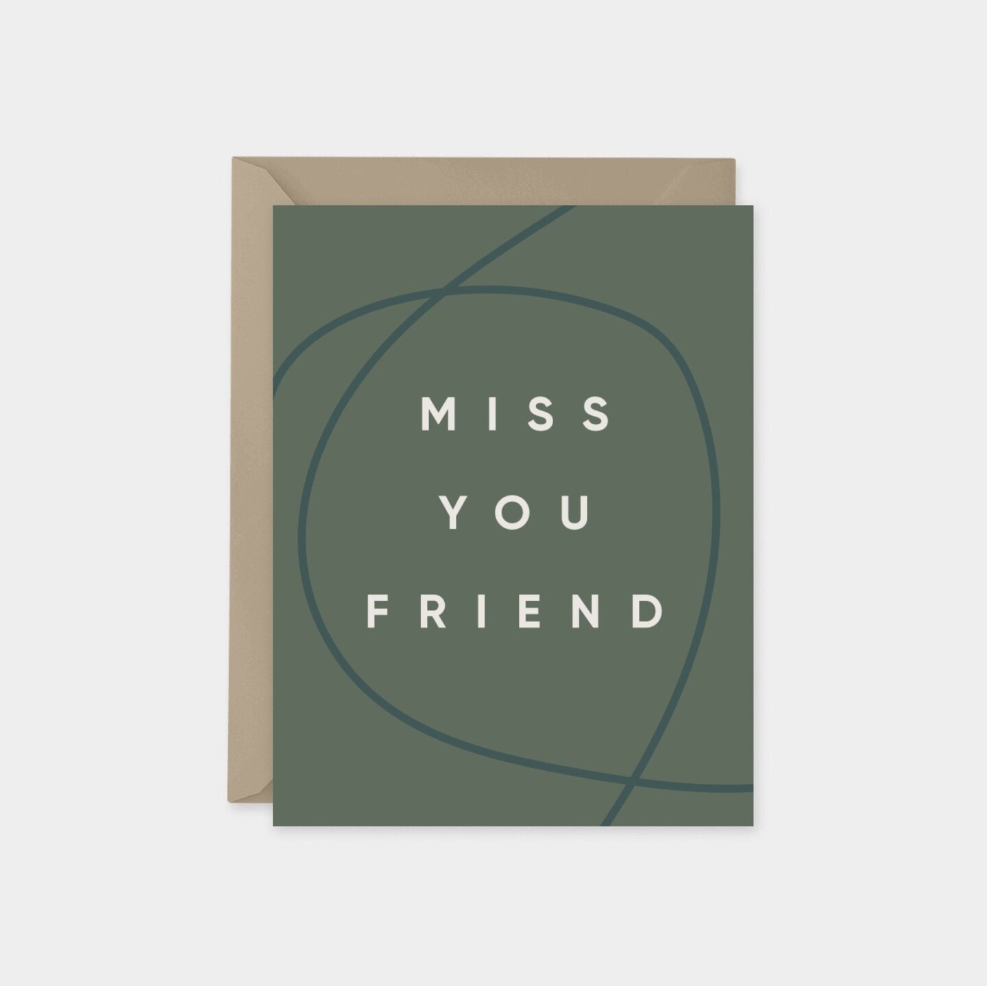 Miss You Friend Card, Modern Friendship